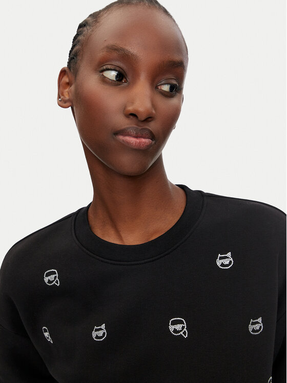 KARL LAGERFELD KARL LAGERFELD Суитшърт 246W1800 Черен Regular Fit