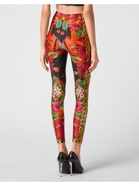 PHILIPP PLEIN PHILIPP PLEIN Legginsy 2875 Kolorowy Skin Tight Fit