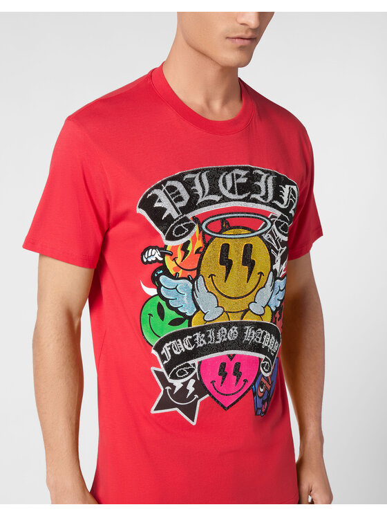PHILIPP PLEIN PHILIPP PLEIN T-Shirt 22609 Czerwony Regular Fit