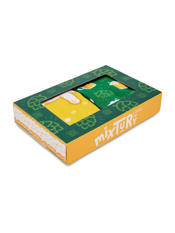 Zooksy Zooksy Zestaw 2 par niskich skarpet męskich Mixtury Chmielowe Zielony