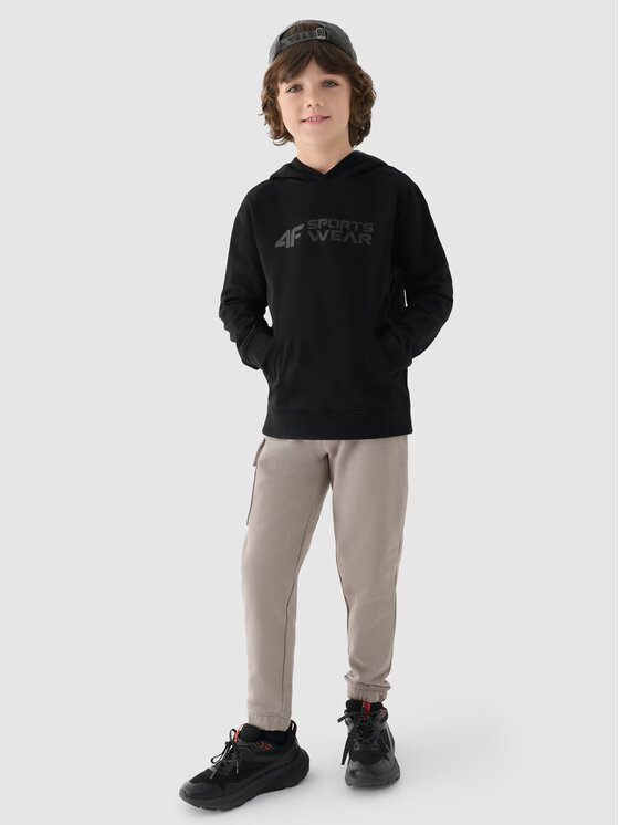 4F 4F Mikina 4FJWAW24TSWSM1223-20S Čierna Regular Fit
