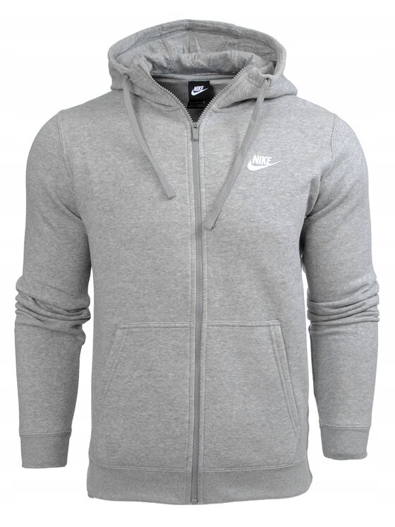 Nike Nike Bluza Sportswear Club Fleece Szary Regular Fit