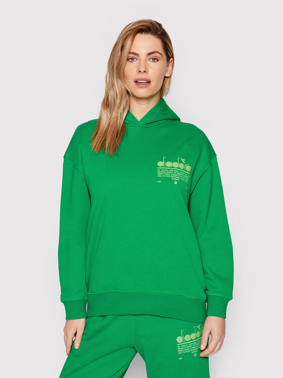 Diadora Felpa Unisex Manifesto 502.178206 Verde Loose Fit Modivo