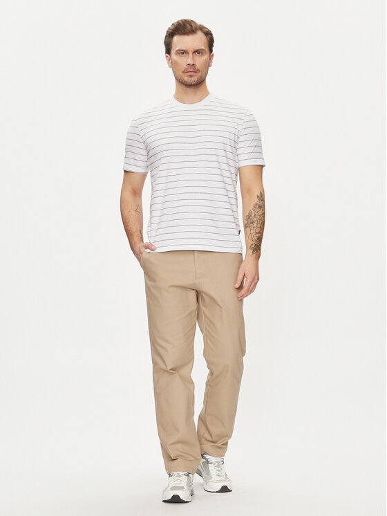 Sisley Sisley T-särk 3QPBS103C Valge Regular Fit