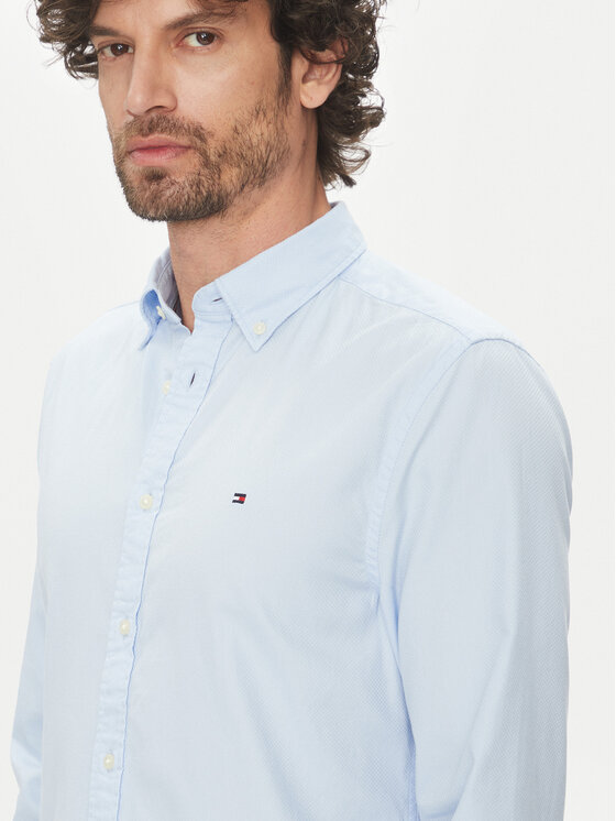Tommy Hilfiger Tommy Hilfiger Košile MW0MW38556 Světle modrá Slim Fit