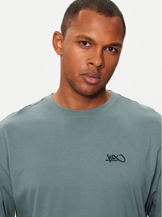 K1X K1X T-Shirt Logo 60690061 Zielony Relaxed Fit