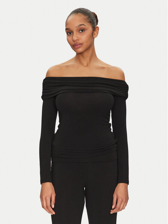 ONLY ONLY Blúzka Glamour 15339759 Čierna Slim Fit