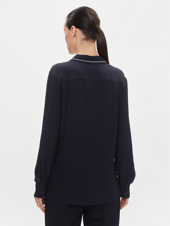Tommy Hilfiger Tommy Hilfiger Сорочка Smd Detail Fluid Shirt WW0WW40549 Cиній Regular Fit