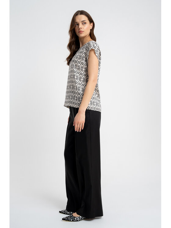 CLICK CLICK Halenka 10-6698 Bílá Loose Fit