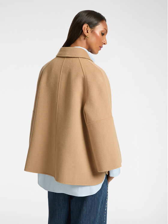 Elena Mirò Elena Mirò Cappotto 8038Z000011N012 Écru A-Line Fit