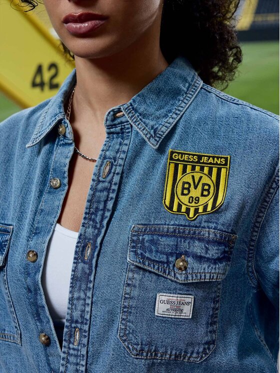 Guess Jeans Guess Jeans Košile 182229 Modrá Classic Fit