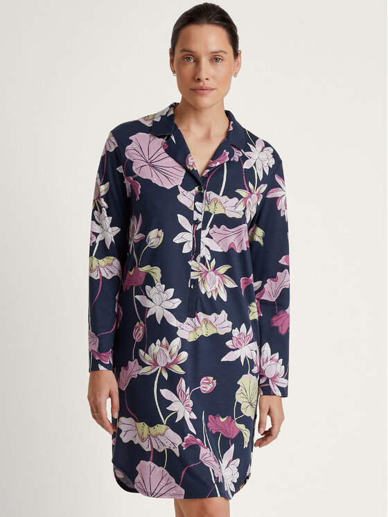 Calida Calida Koszula nocna 33035 Fioletowy Comfortable Fit