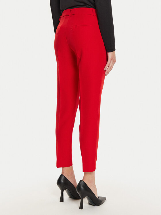 Maryley Maryley Spodnie materiałowe 24IB52Z/M19/43MA Czerwony Regular Fit