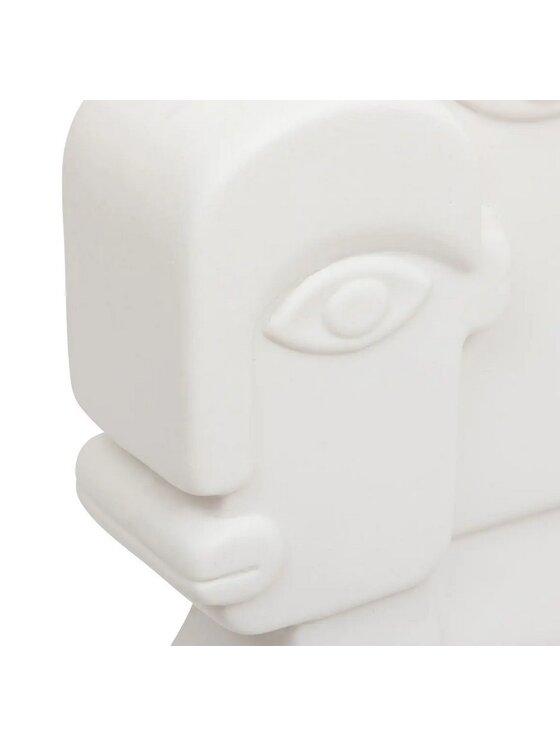 MIAhome MIAhome Figurka z dolomitu biała FACE 26 cm Biały