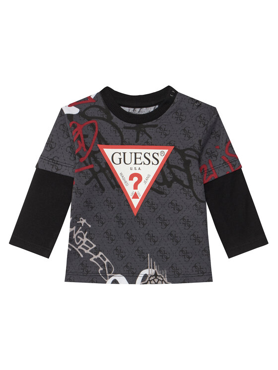 Guess Guess Súprava blúzka a nohavice I5BG17 I3Z14 Čierna Regular Fit