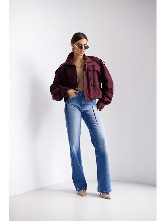LilaLou LilaLou Bunda bomber Lilka Bordó Regular Fit