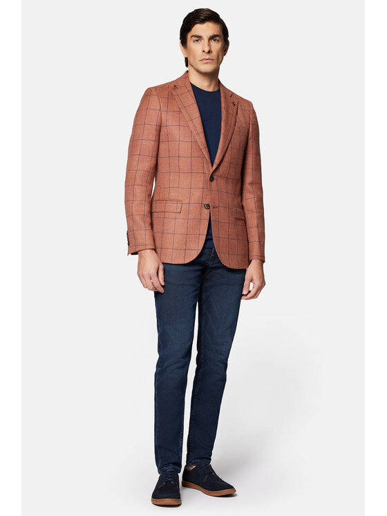 Lancerto Lancerto Marynarka Corona MA073124000010 Brązowy Slim Fit