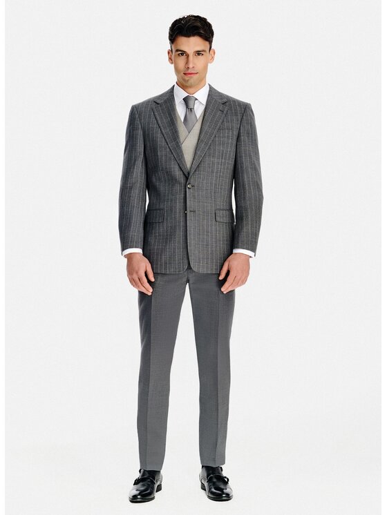 Pako Lorente Pako Lorente Marynarka P26SP-3G-025 Szary Slim Fit
