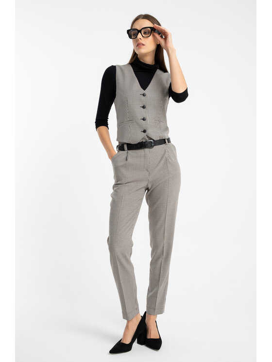 CLICK CLICK Γιλέκο 71-0038 Μαύρο Fitted Fit