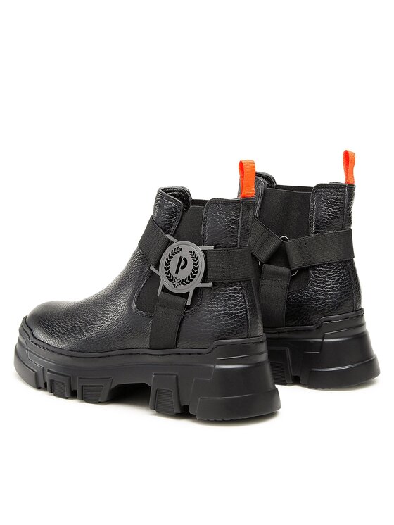 Pollini Pollini Kotníková obuv s elastickým prvkem SA21066H1FTD0000 Černá