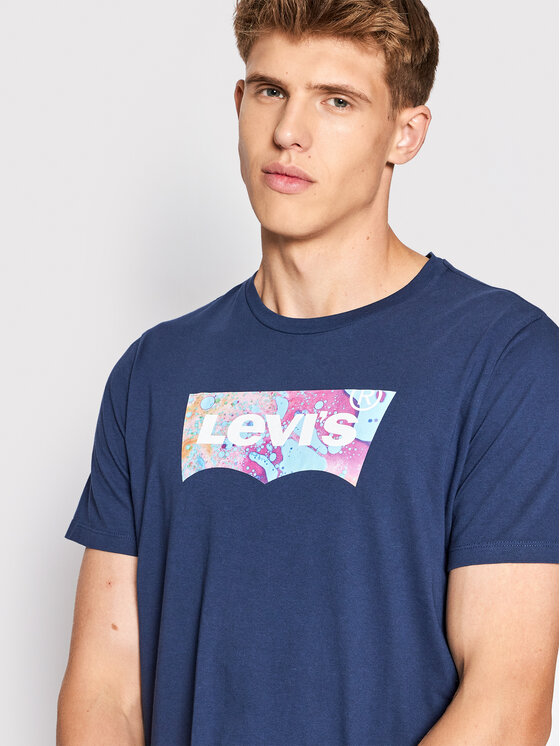 Levis® Marškinėliai Graphic Crewneck 22491 0454 Tamsiai Mėlyna Regular Fit Modivolt 