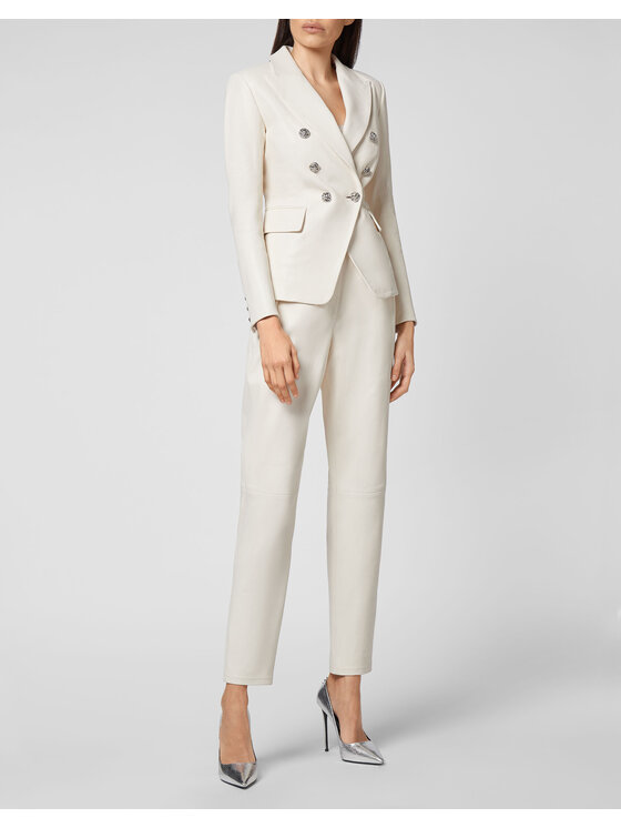 PHILIPP PLEIN PHILIPP PLEIN Marynarka 5815 Beżowy Blazer Fit
