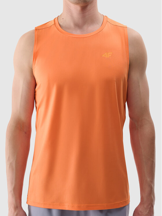 4F 4F Tank top BASIC+ Pomarańczowy Regular Fit