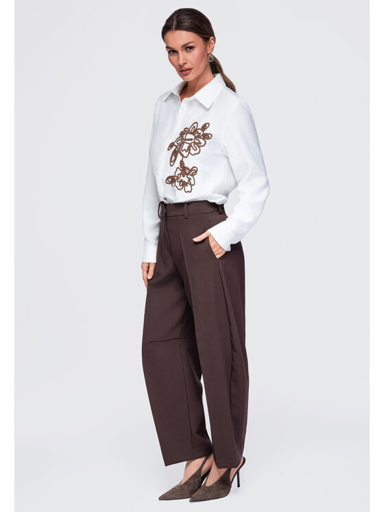 Ombre Ombre Koszula OW-SH-E0073 Biały Relaxed Fit