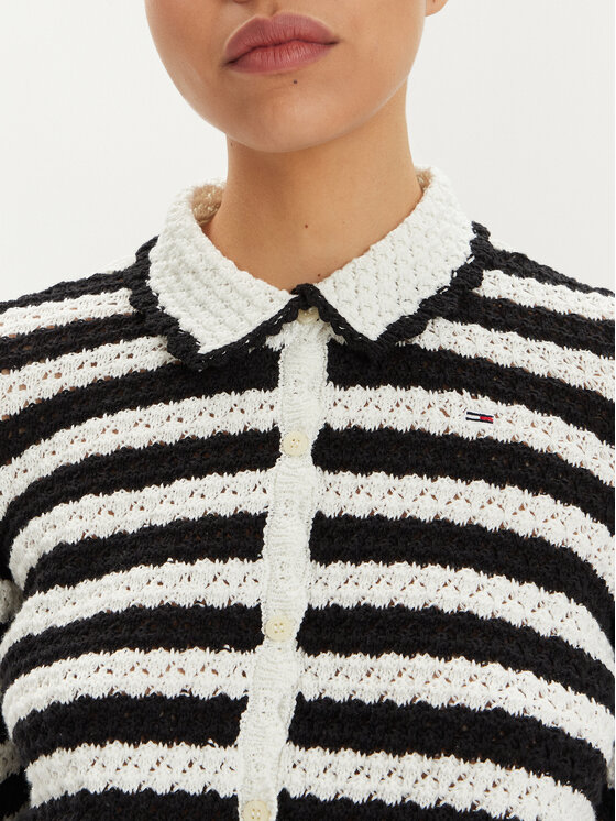 Tommy Jeans Tommy Jeans Kardigan DW0DW17756 Crna Regular Fit