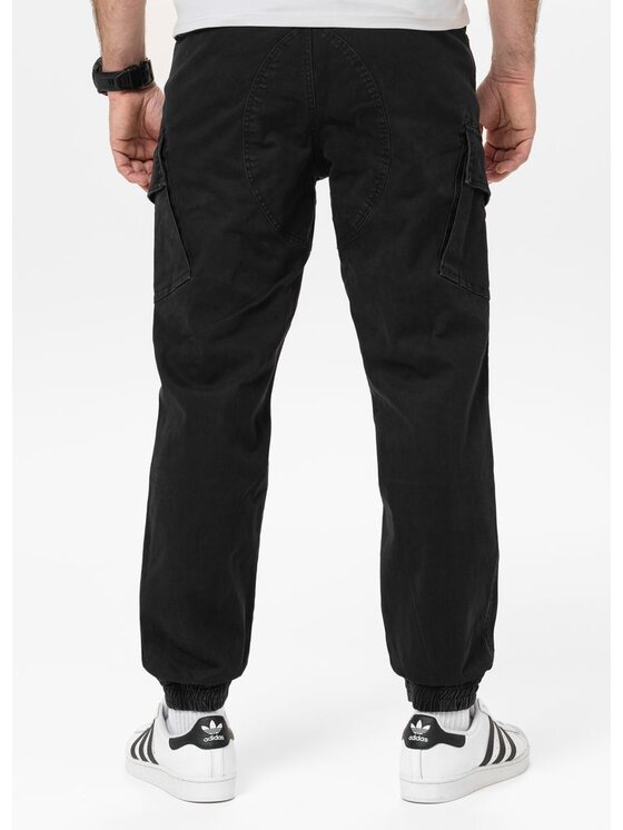 PITBULL PITBULL Spodnie dresowe Spodnie Jogger bojówki męskie SCOTT 3XL Czarny Regular Fit