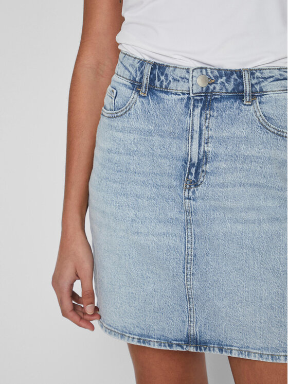 Vila Vila Jeans suknja Kaja 14084735 Plava Regular Fit