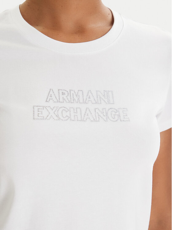 Armani Exchange Armani Exchange T-krekls XW002293 AF17173 U0002 Balts Slim Fit