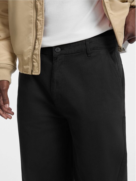 Guess Jeans Guess Jeans Kalhoty z materiálu 178863 Černá Regular Fit