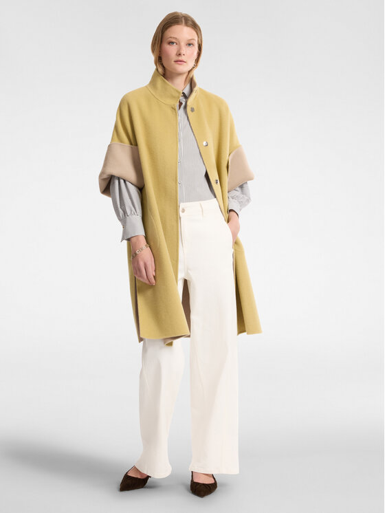Elena Mirò Elena Mirò Cappotto 8076E000157N008 Giallo Regular Fit