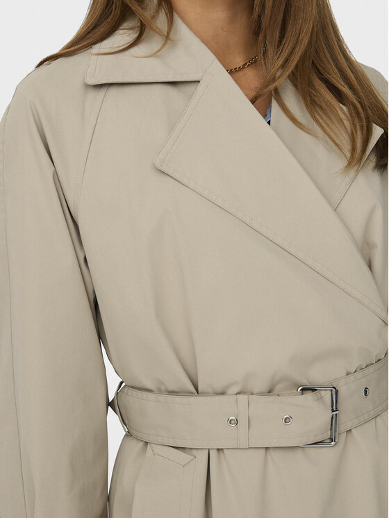 ONLY ONLY Tenchcoat April 15308860 Beige Regular Fit
