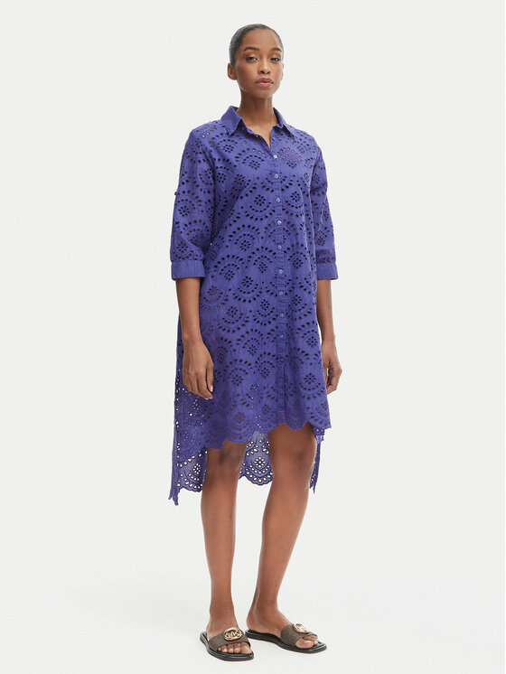 Iconique Iconique Vasarinė suknelė Ella IC26-082 Violetinė Relaxed Fit
