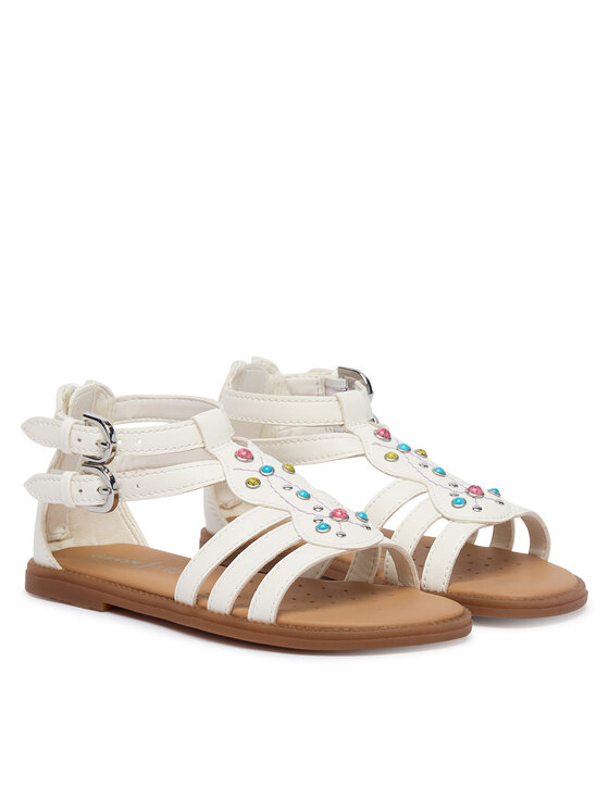 Geox Geox Сандали Jr Sandal Karly J6535D 000BC C0653 S Бял