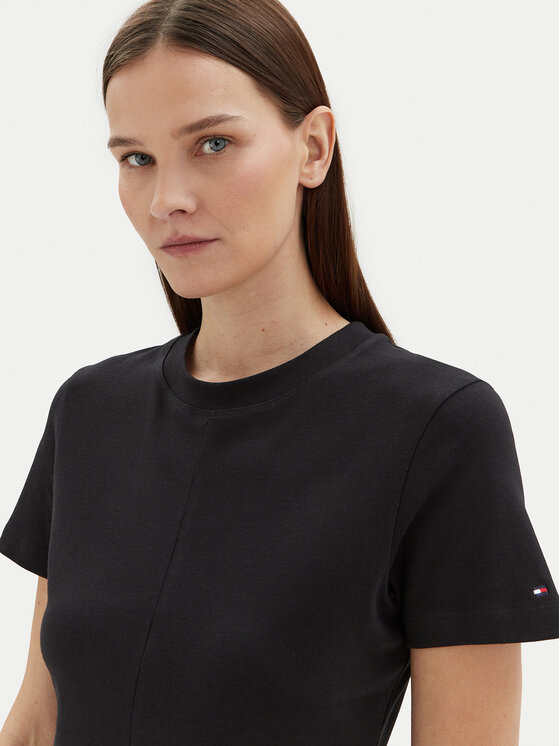 Tommy Hilfiger Tommy Hilfiger Vsakodnevna obleka WW0WW45521 Črna Regular Fit