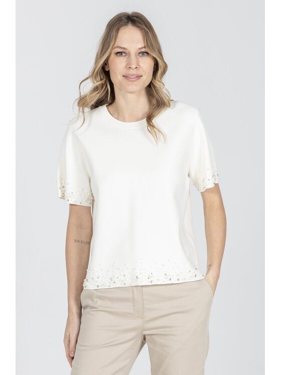 Deni Cler Milano Deni Cler Milano Sweter T-DC-S206-F2-20-12-1 Écru Regular Fit