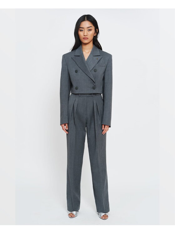 BENU BENU Sako Krótka Sivá Slim Fit