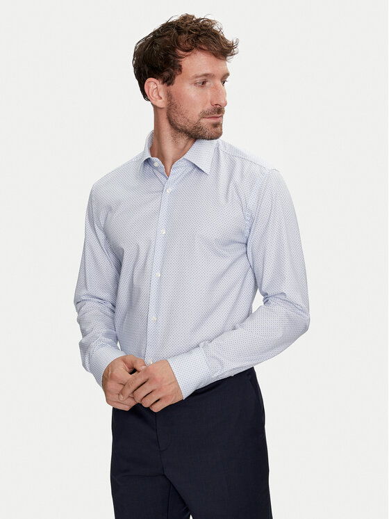 BOSS Boss Cămașă H-Hank-Kent-C1-214 50512852 Albastru celest Slim Fit