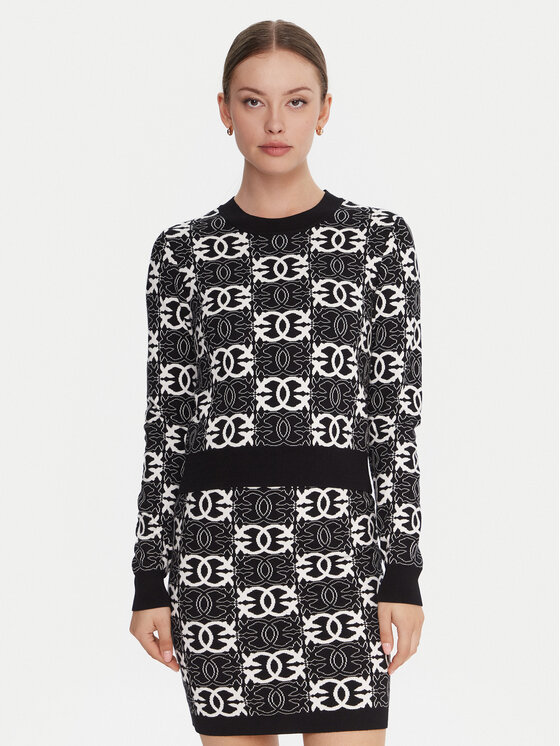 PINKO Pulover Gypsies 106041 A2YD Negru Regular Fit