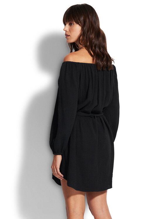 Seafolly Seafolly Plážové šaty 54607-CU Černá