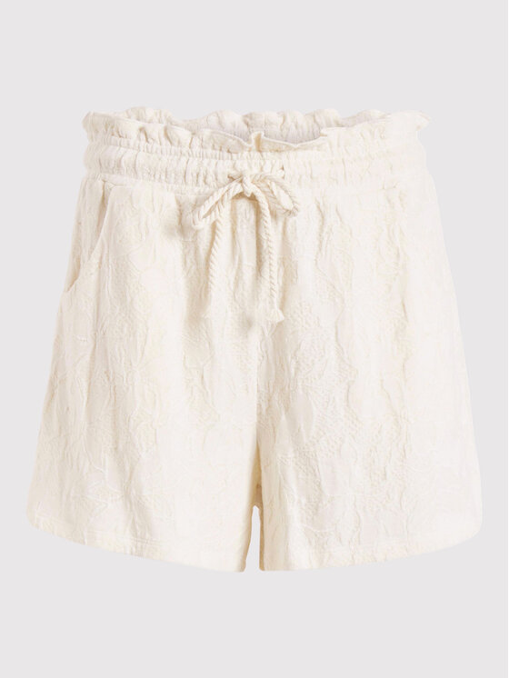 Vila Vila Шорти з тканини Blomst 14075208 Бежевий Regular Fit