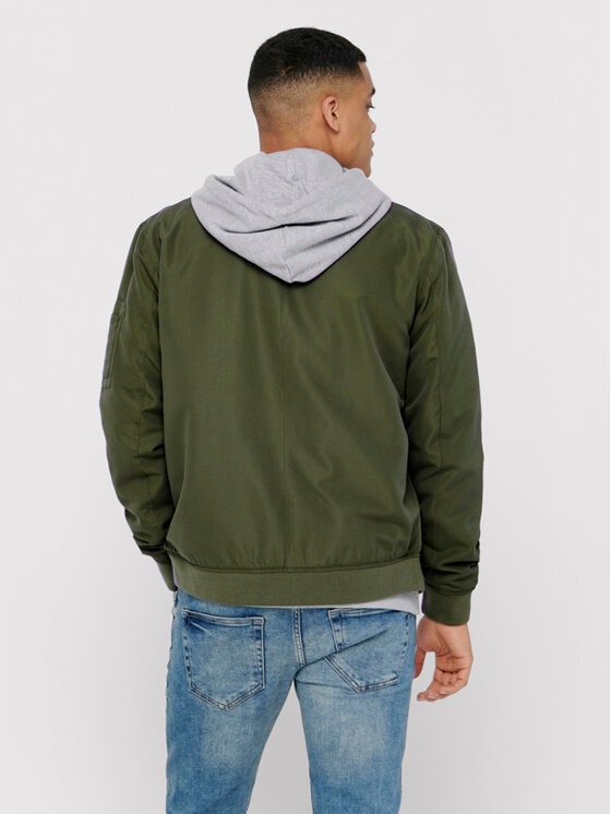 Only & Sons Only & Sons Bomber dzseki Jack 22015866 Zöld Regular Fit
