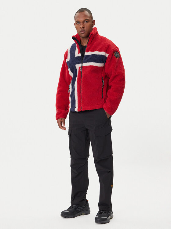 Napapijri Napapijri Fleecejacke NP0A88TC Rot Regular Fit