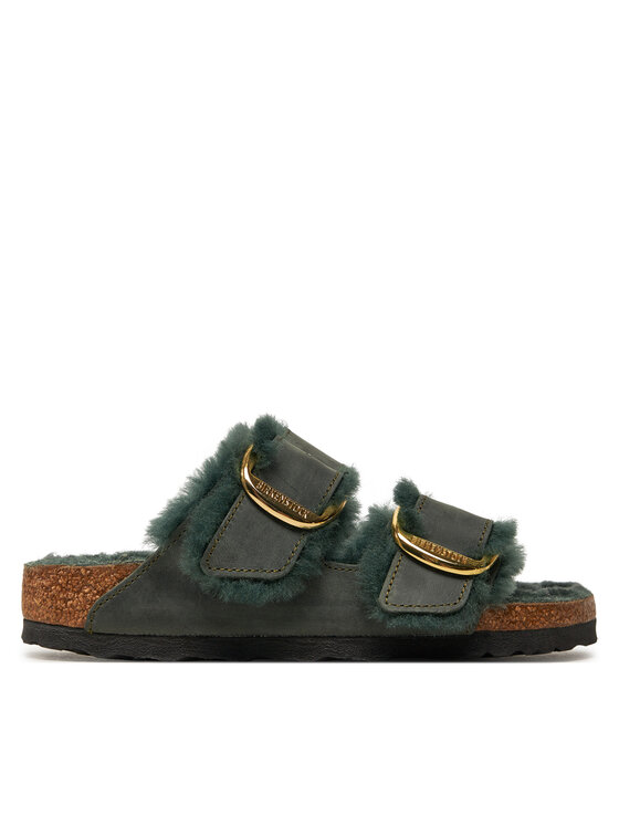 Birkenstock Ciabatte Arizona Bb Shearling Leoi 1028070 Verde, taglia : 35