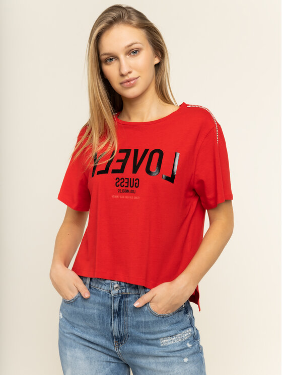 T-shirt Selfie W01I95 JA900 Rosso Relaxed Fit