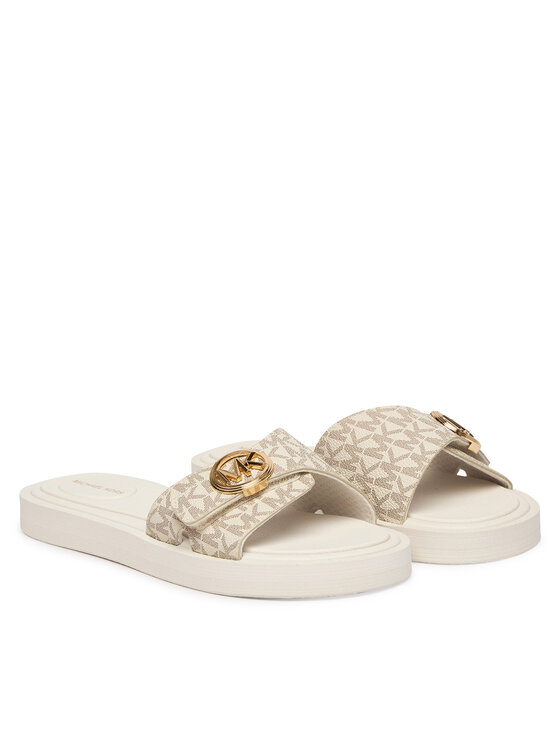 MICHAEL Michael Kors MICHAEL Michael Kors Klapki MK Pool 40R6MKFA1B Écru