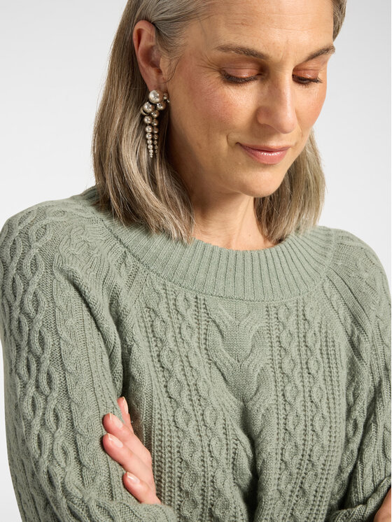 Elena Mirò Elena Mirò Maglione M105Z000873N0A5 Verde chiaro Boxy Fit